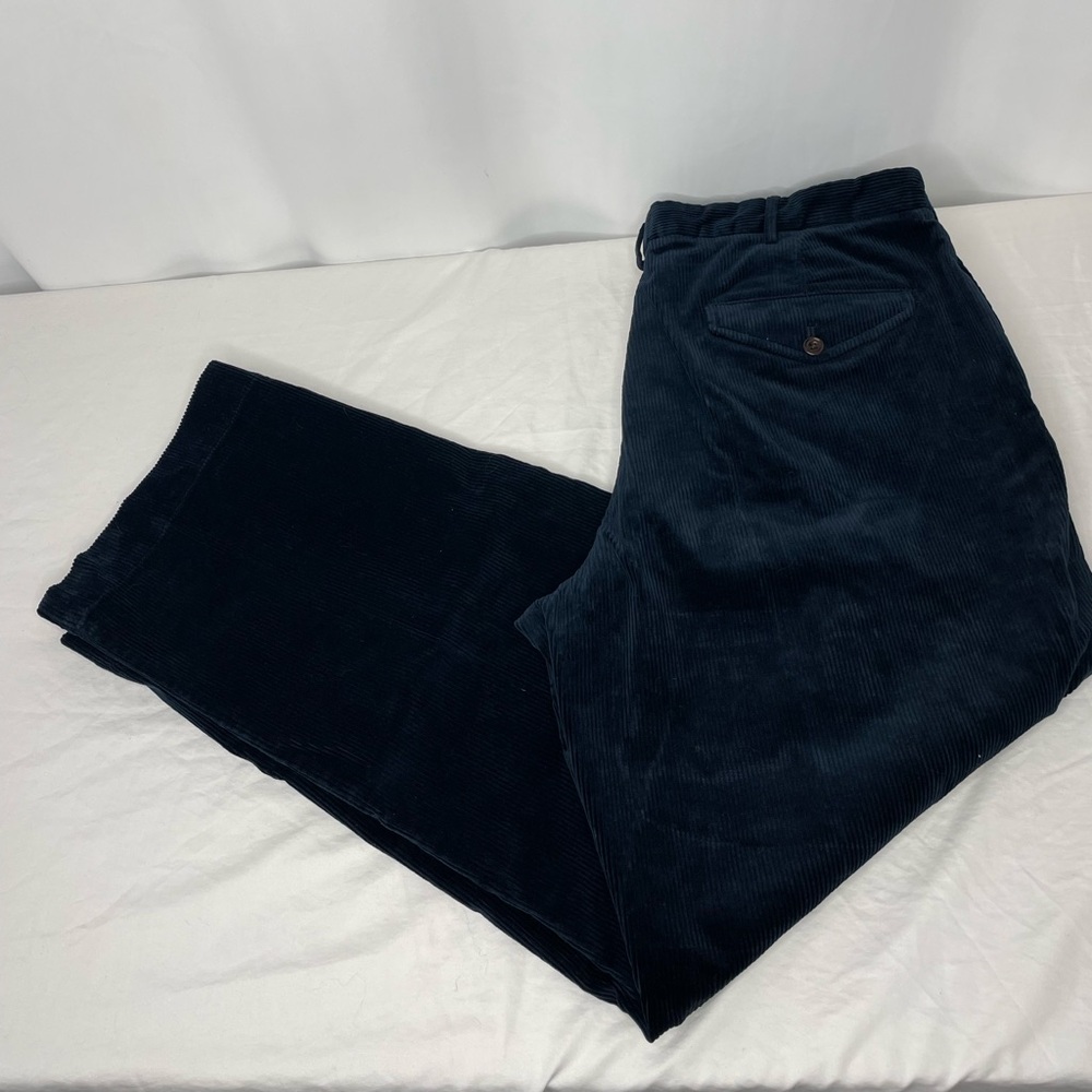 Polo Ralph Lauren Navy Corduroy Pants 40x30 Classic Straight Fit Stretch Cotton